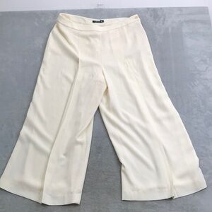 Lauren Ralph Lauren Off White Wide Leg Dress Pants Size 16